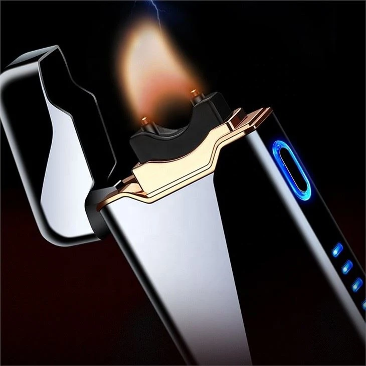 Windproof Plasma Electric Cool Lighter Dual Arc Flameless Rechargeable USB Cigarette Lighter Smoking Lighters